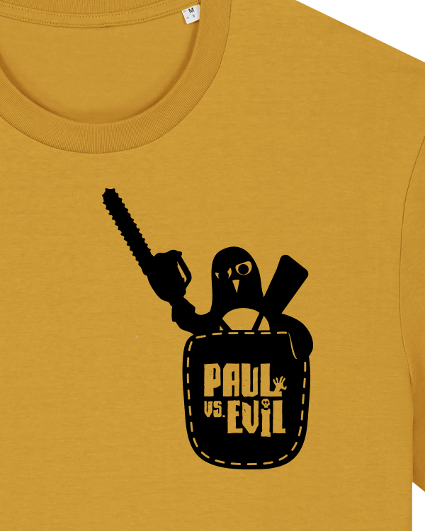 päfjes - Pinguin Paul vs. Evil - Fair Wear Männer Bio T-Shirt - Ochre