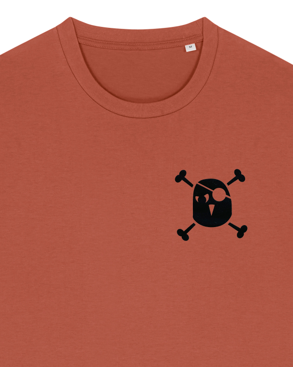 päfjes - Wanted Gesucht / Pinguin Pirat Paulo Rusticalo  - Fair Wear Unisex Männer Bio T-Shirt