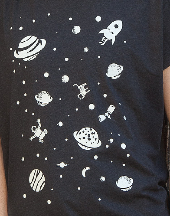 Lost in Space / Weltall - Fair Wear Männer T-Shirt - Black