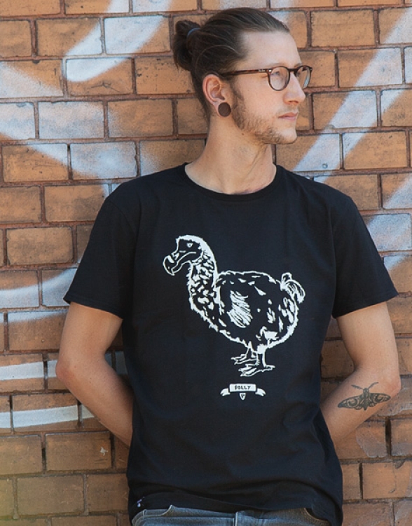 Vogel Dodo Polly - Fair Wear Männer T-Shirt - Black