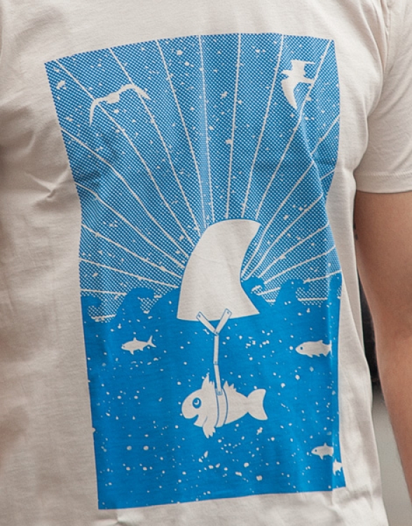 päfjes - Fin Flosse - Fair Wear Männer T-Shirt - Vintage White