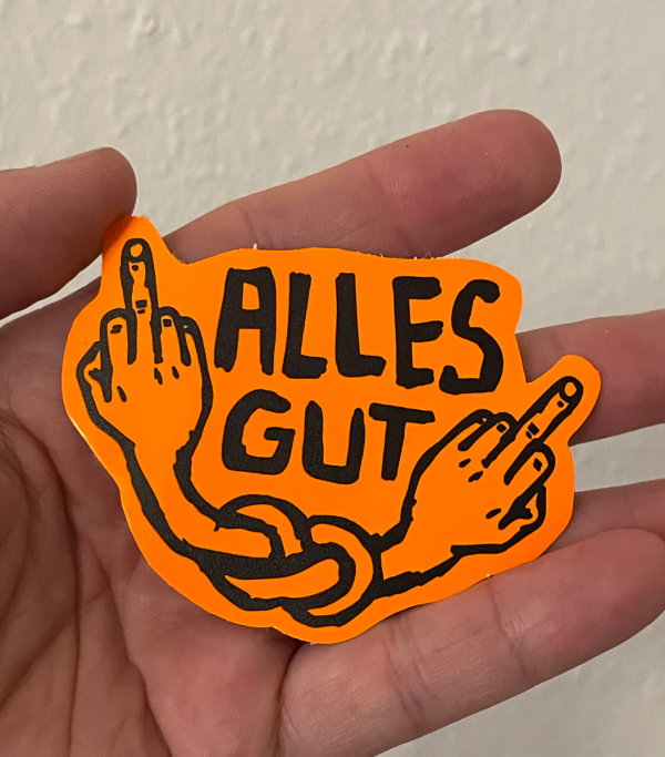 päfjes - Alles Gut - Sticker Aufkleber Neon Orange
