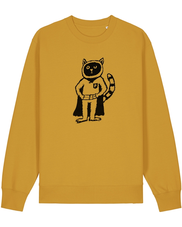 päfjes - Superkater Karlo - Unisex Sweater - Ochre