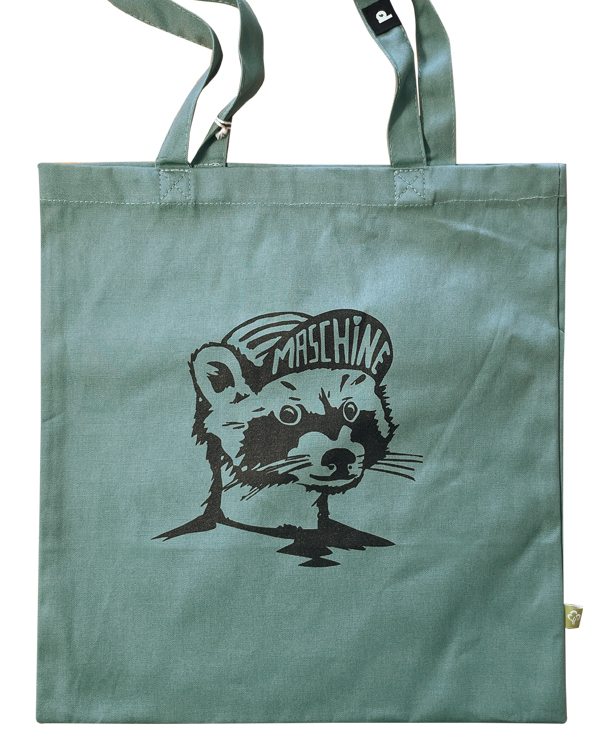 päfjes - Gravel - Waschbär die Maschine - Feste Baumwolltasche 340