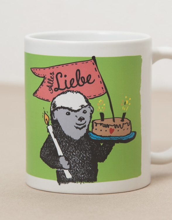 Alles Liebe mit Max Honigdachs - Tasse - Grün
