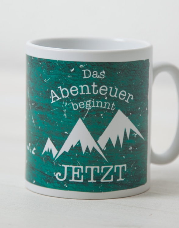 Das Abenteuer beginnt - Tasse - Grün