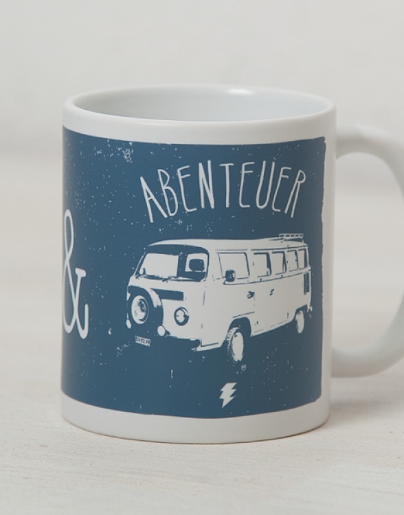 Freiheit & Abenteuer - Tasse - Blau