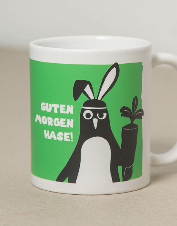 Guten Morgen Hase  - Tasse - Grün