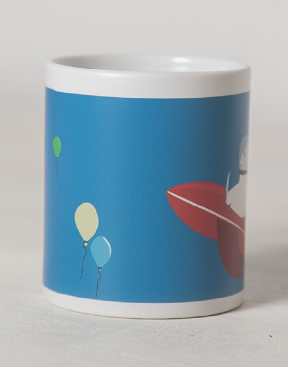 Ronny der Raketen-Bär - Tasse - Blau
