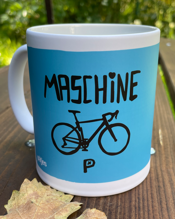 päfjes - Waschbär die Maschine - Tasse - Blau