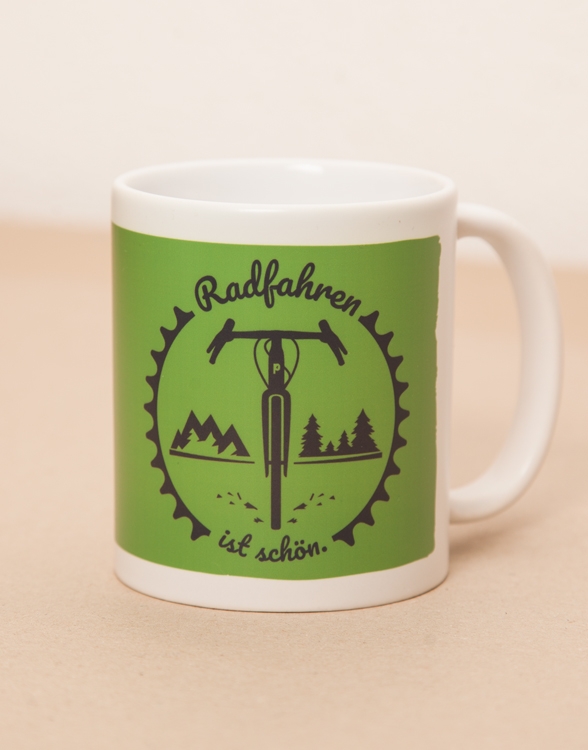 Gravel "Radfahren ist schön" - Tasse - Grün