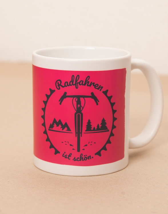 päfjes - Gravel "Radfahren ist schön" - Tasse - Pink