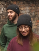 päfjes Mütze aus Biobaumwolle Grau / Schwarz Fair & Cozy