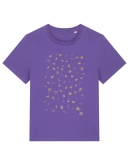 päfjes - Blätter und Blüten / Plants - Fair Wear Frauen T-Shirt - Lila/Gold
