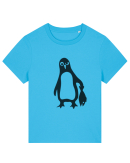 päfjes - Pinguin Paul mit Fisch - Fair Wear Frauen T-Shirt  - Azur